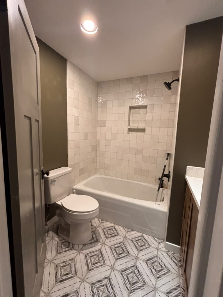 Patterned Tile Guest Bath